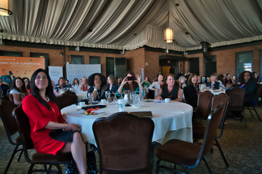 Audience at Hiring Superpowers presentation by Mindy Bortness